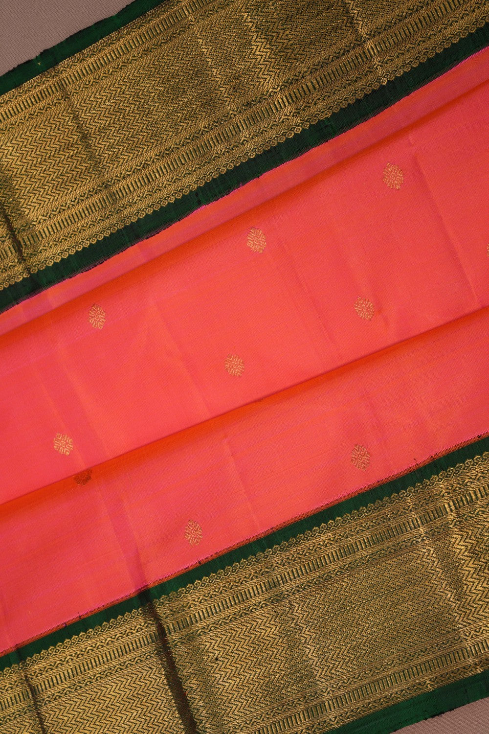 Image of Kanchipuram Silk Fuchsia Pink Saree